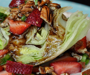 Strawberry Wedge Salad With Strawberry Balsamic Honey Vinaigrette