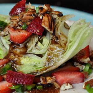 Strawberry Wedge Salad With Strawberry Balsamic Honey Vinaigrette