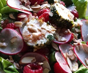 Raspberry and Citrus Herb Goat Cheese Salad