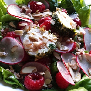 Raspberry and Citrus Herb Goat Cheese Salad